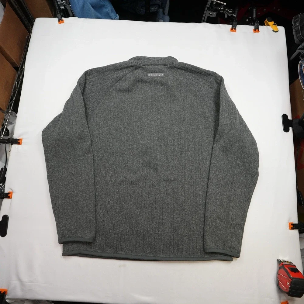 Patagonia Better Sweater rib knit 1/4 zip Gray Fleece Mens Sz Large Embroidered‎